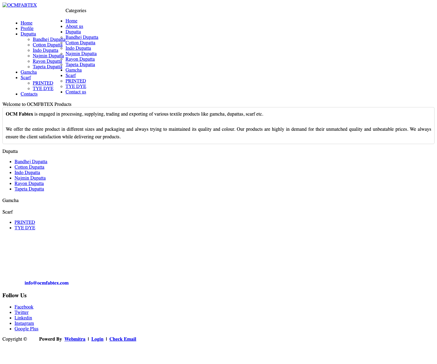 Recovered OCM Fab Tex legacy 2022 homepage