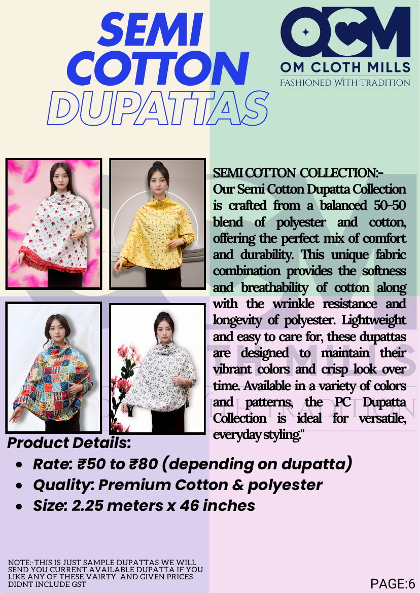 Recovered Semi Cotton dupatta catalogue page