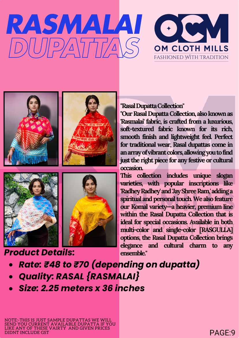 Recovered Rasmalai dupatta catalogue page