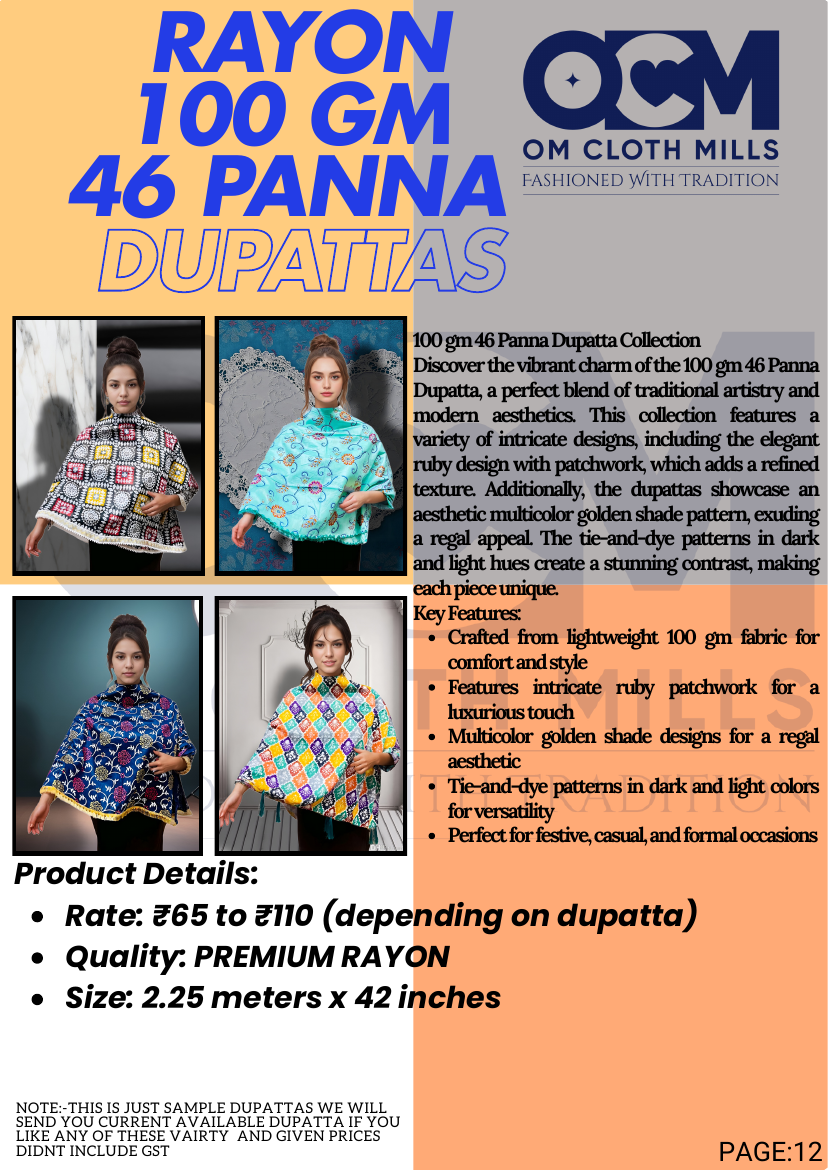 Recovered Rayon 100 GM 46 Panna catalogue page