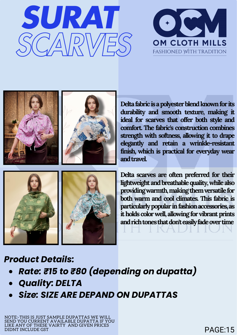 Recovered Surat scarves catalogue page