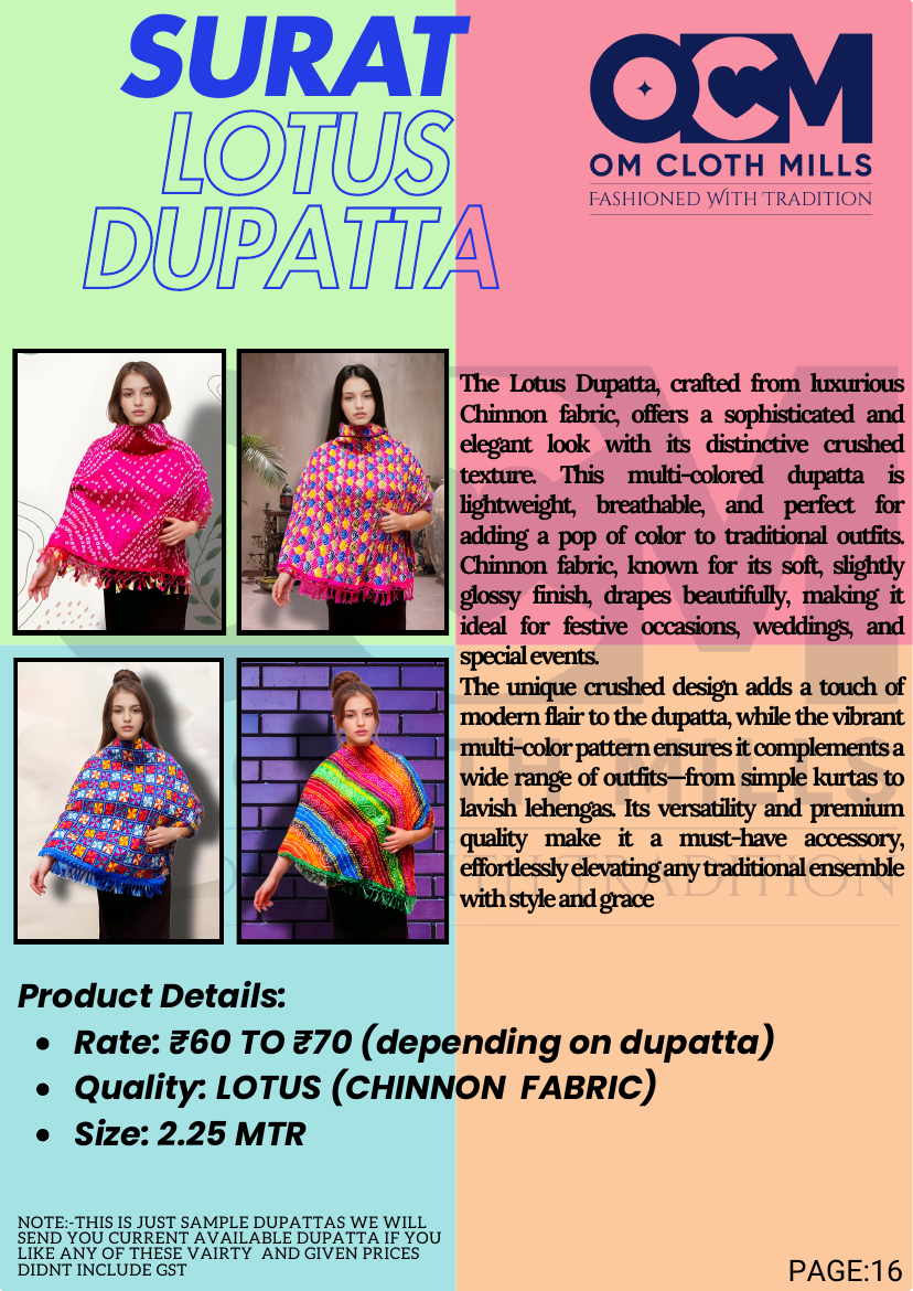 Recovered Surat Lotus dupatta catalogue page