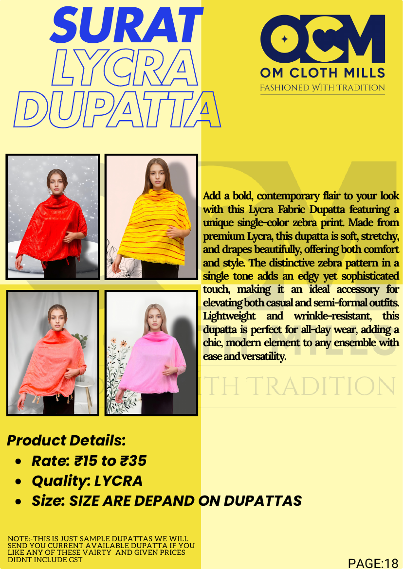 Recovered Surat Lycra dupatta catalogue page
